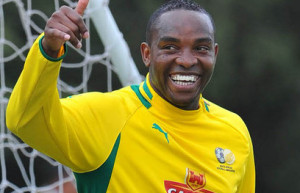 Benni McCarthy during the South African National team training session at Palmeiras Training Ground on 4 September 2012 ©Chris Ricco/BackpagePix